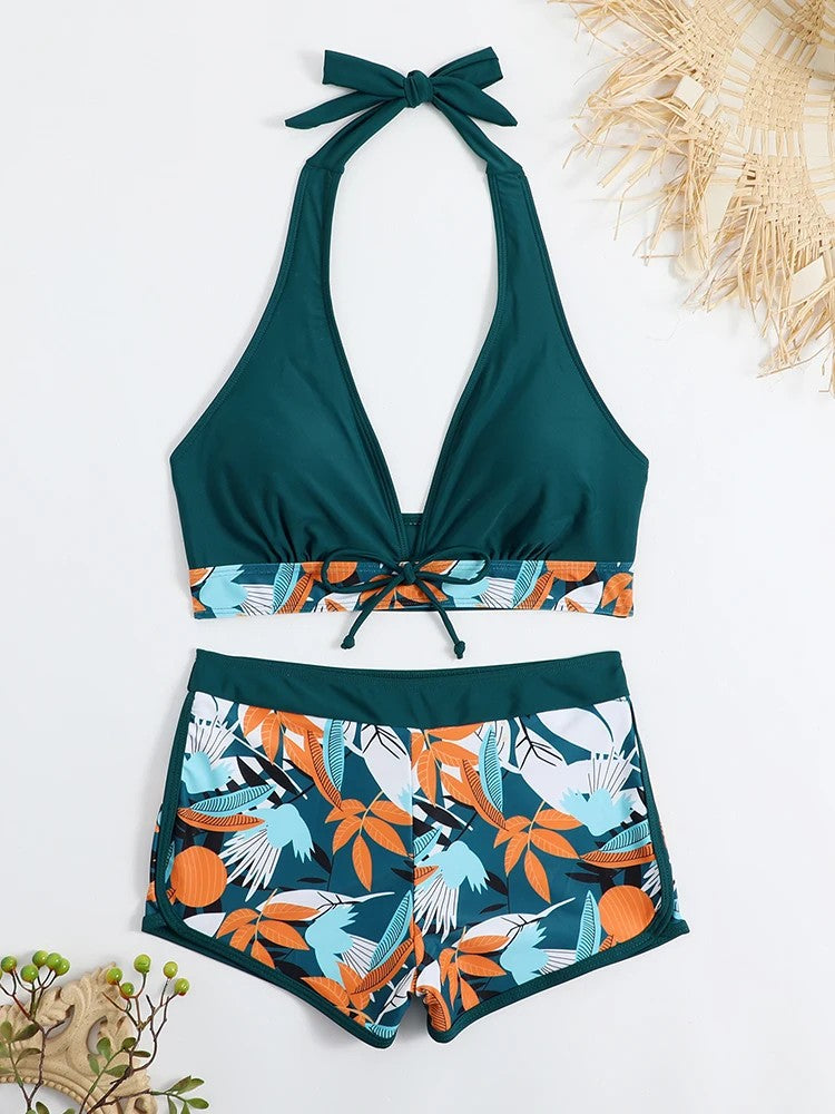 Solara Printed Halter Bikini