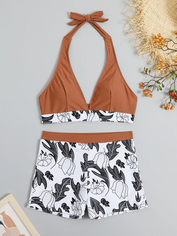 Solara Printed Halter Bikini