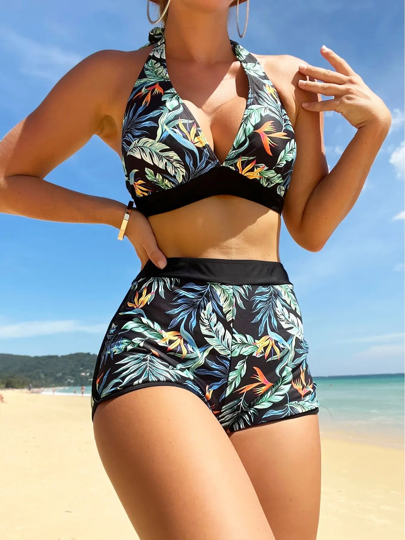 Solara Printed Halter Bikini