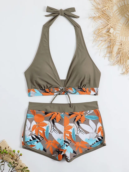 Solara Printed Halter Bikini