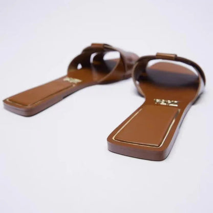 Solena Flat T-Strap Sandals