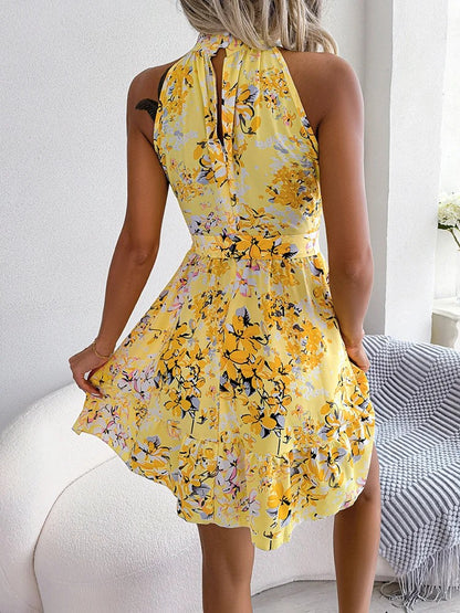 Sol Halter Floral Dress
