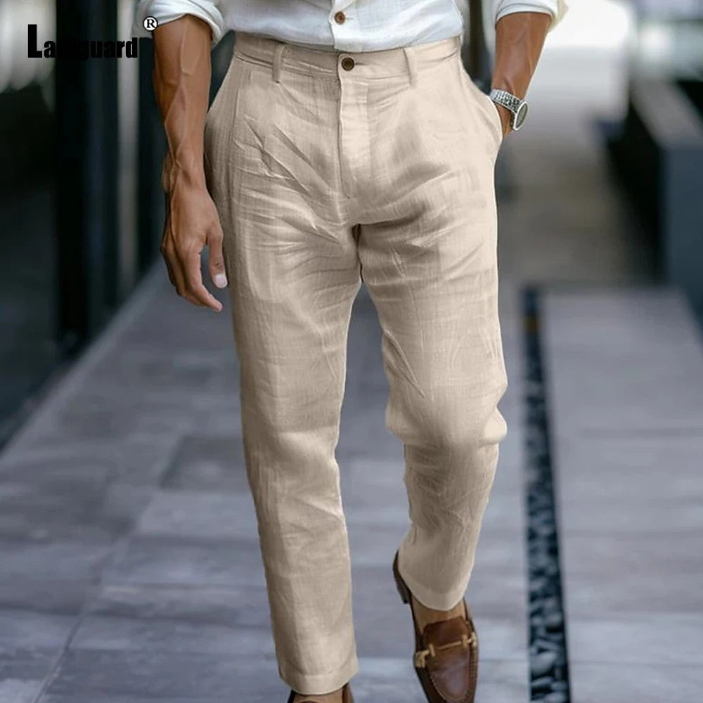 Omis Linen Beach Pants - Khaki