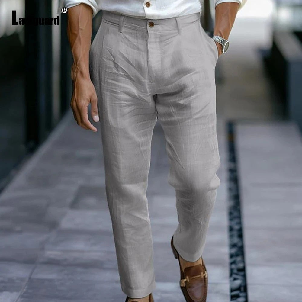 Omis Linen Beach Pants - Stone Gray
