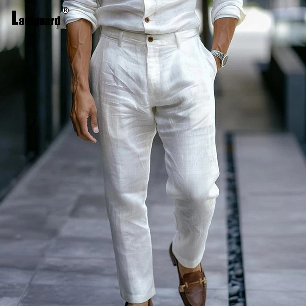 Omis Linen Beach Pants - White