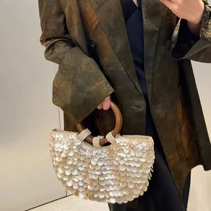 Opatija Shell Beaded Crossbody Bag