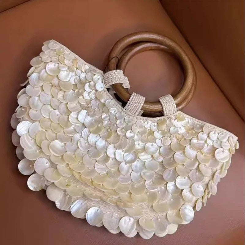 Opatija Shell Beaded Crossbody Bag