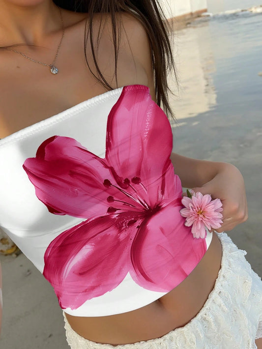 Opatija Floral Crop Top