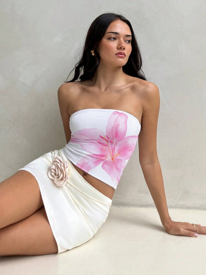 Opatija Floral Crop Top