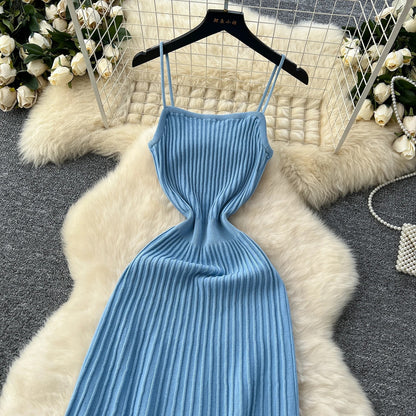 Opatija Knitted Midi Dress - Azure