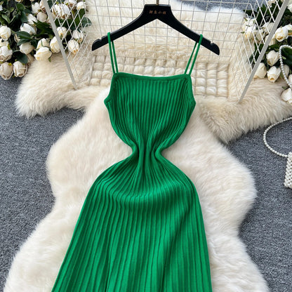 Opatija Knitted Midi Dress - Forest Green