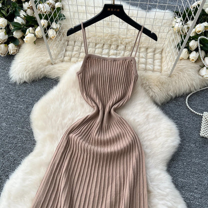Opatija Knitted Midi Dress - Khaki