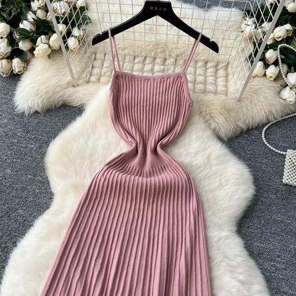 Opatija Knitted Midi Dress - Rose Pink