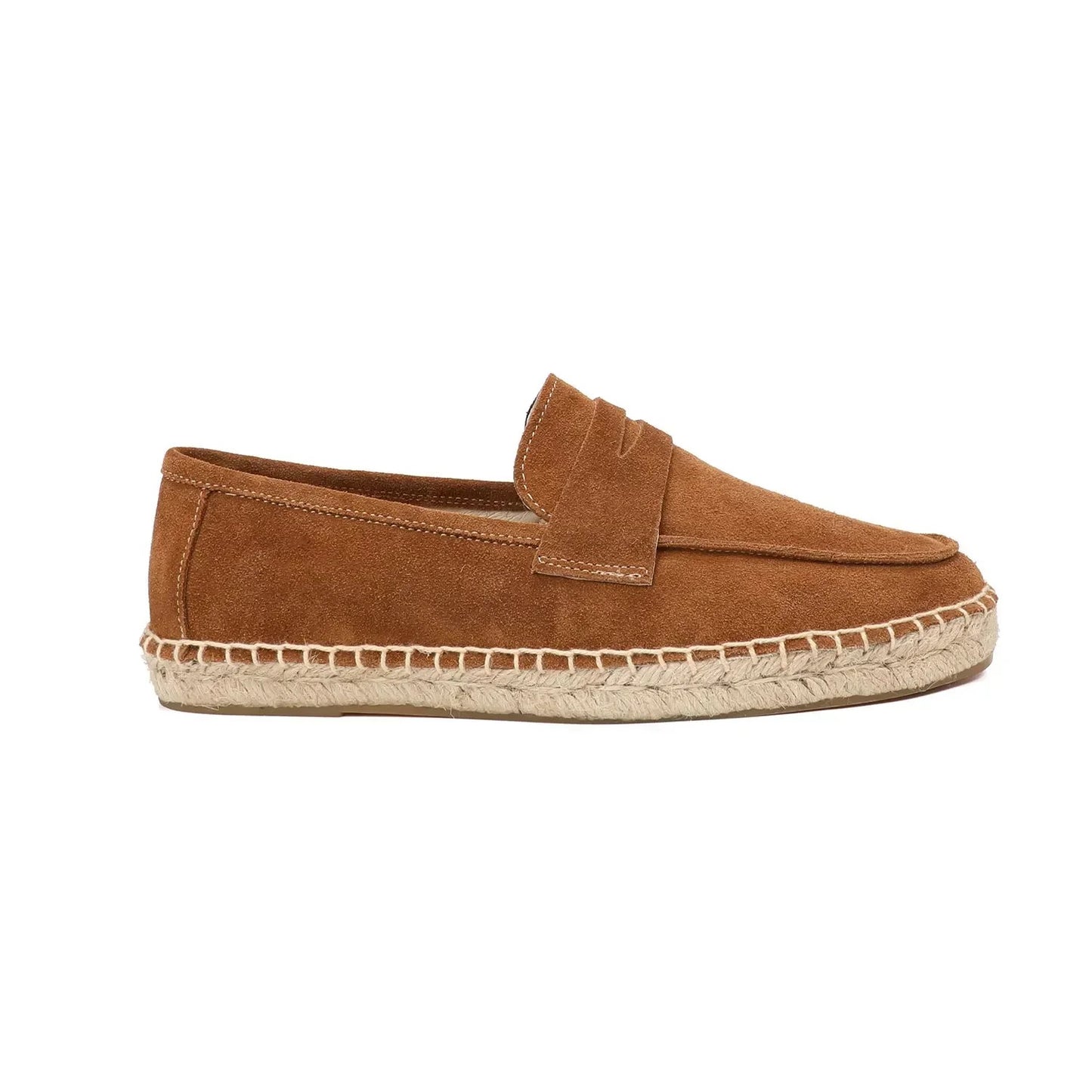 Ora Suede Leather Espadrille Loafers