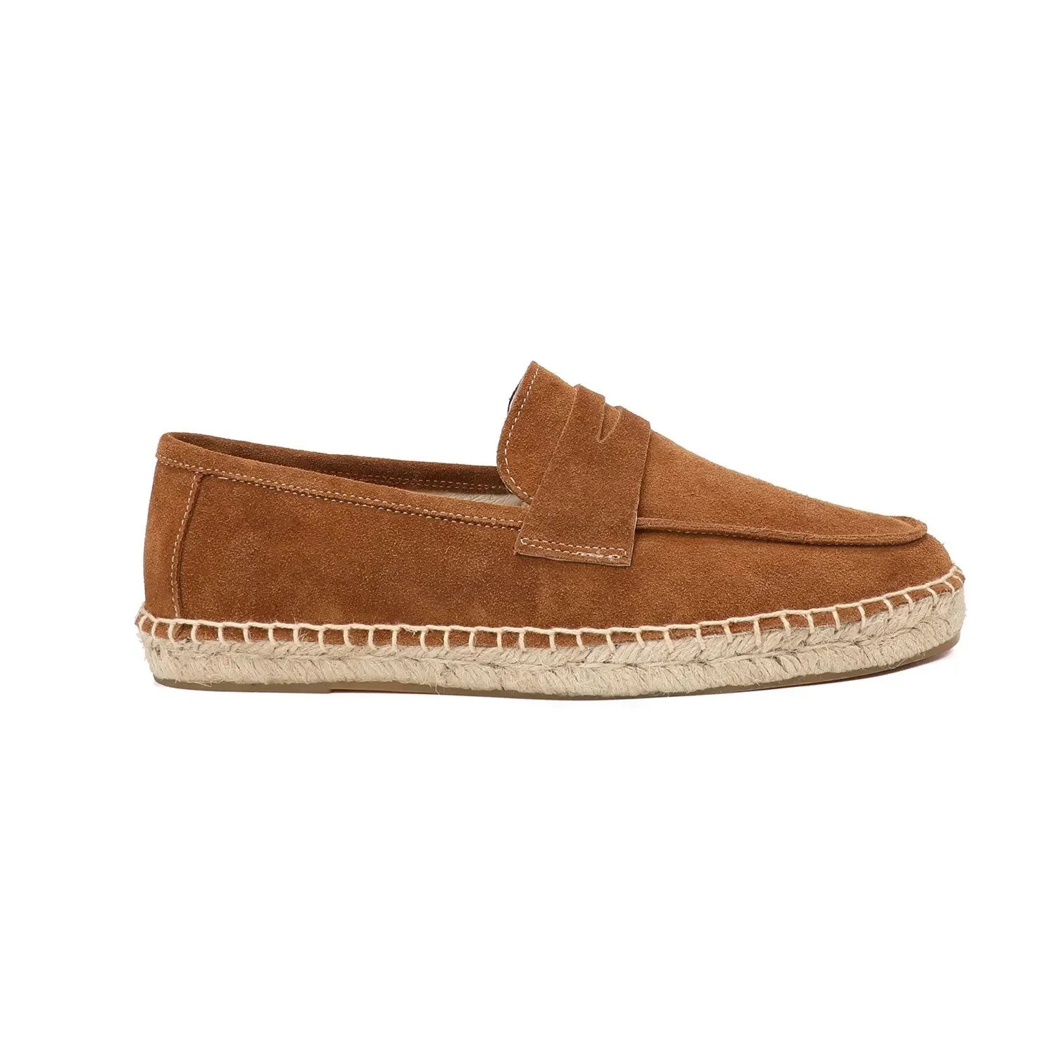 Ora Suede Leather Espadrille Loafers
