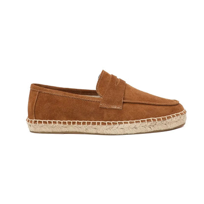 Ora Suede Leather Espadrille Loafers