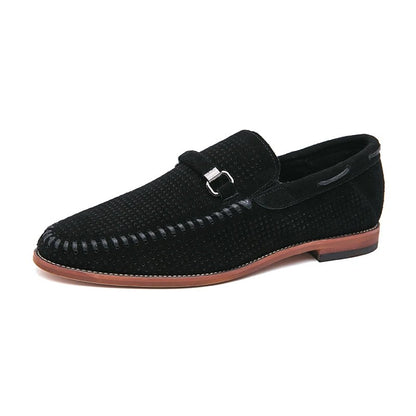 Sorano Genuine Leather Loafers - Black