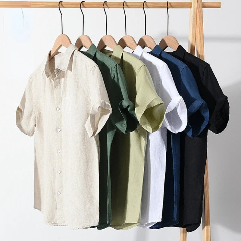 Sorrento Cotton Linen Short-Sleeve Shirt
