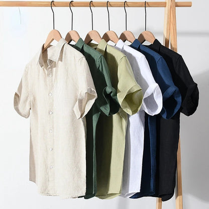 Sorrento Cotton Linen Short-Sleeve Shirt