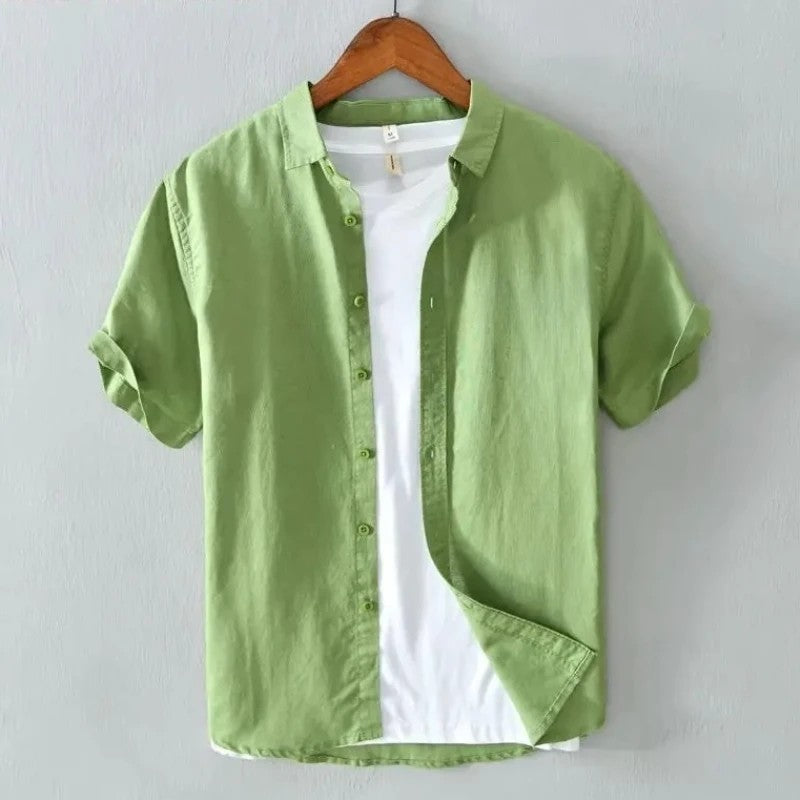 Sorrento Cotton Linen Short-Sleeve Shirt