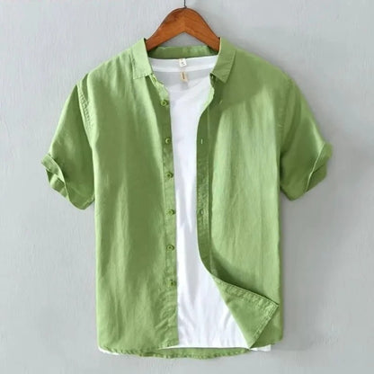Sorrento Cotton Linen Short-Sleeve Shirt