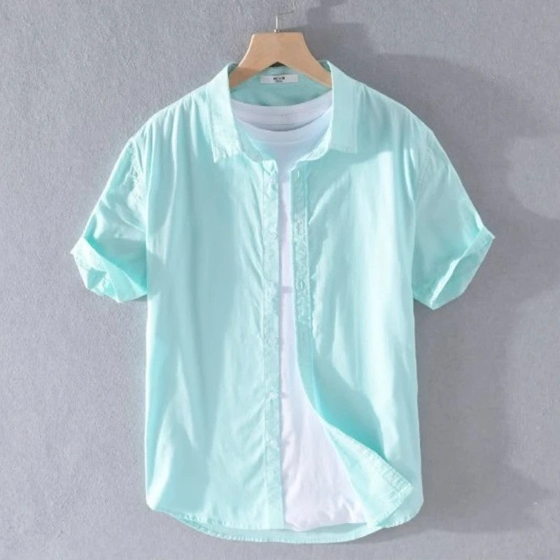 Sorrento Cotton Linen Short-Sleeve Shirt