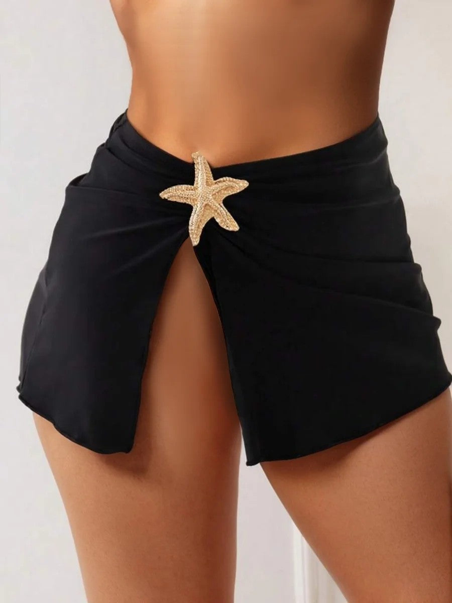 Sorrento High-Slit Sarong - Black