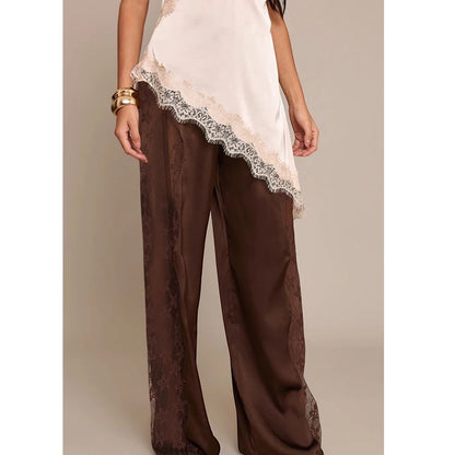 Sorrento Lace-Up Trousers - Dark Brown