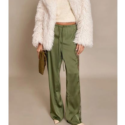 Sorrento Lace-Up Trousers - Emerald Green