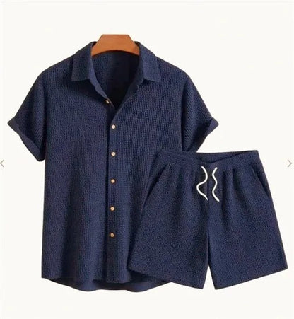 Sorrento Loose Shorts Set - Azure