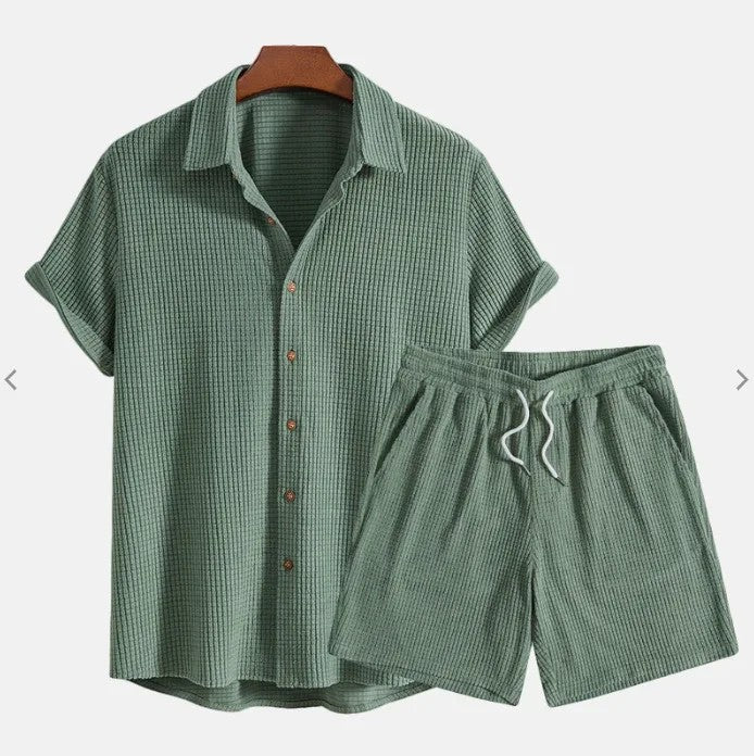 Sorrento Loose Shorts Set - Olive