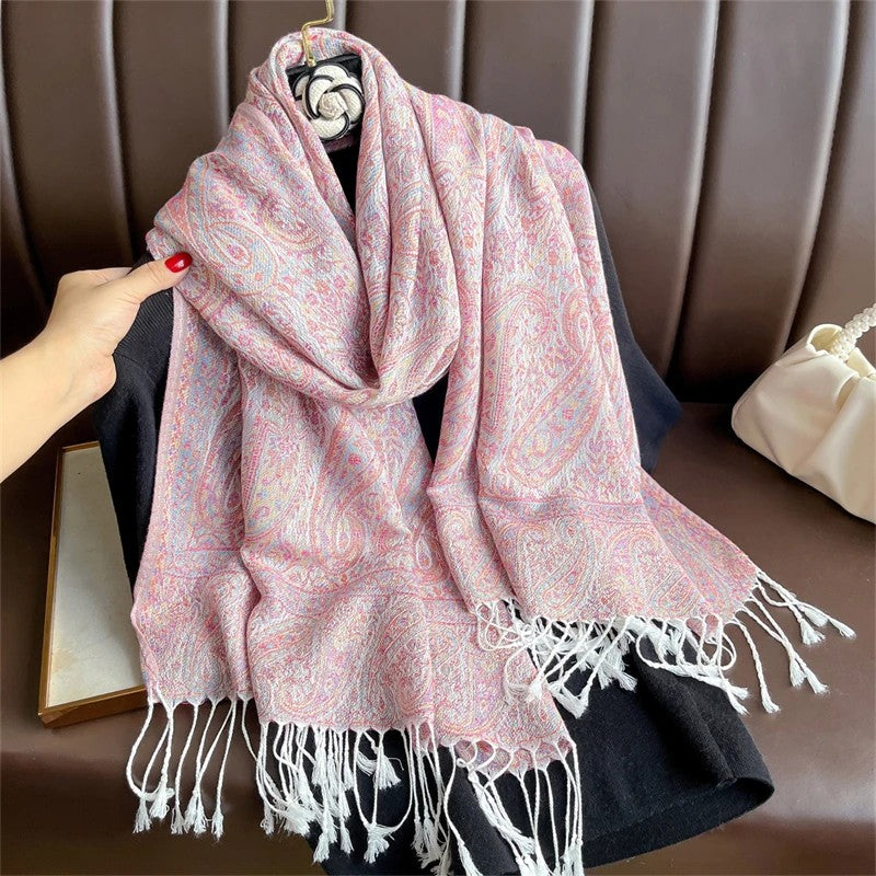 Paisley Pashmina Head Covering - Petal Pink