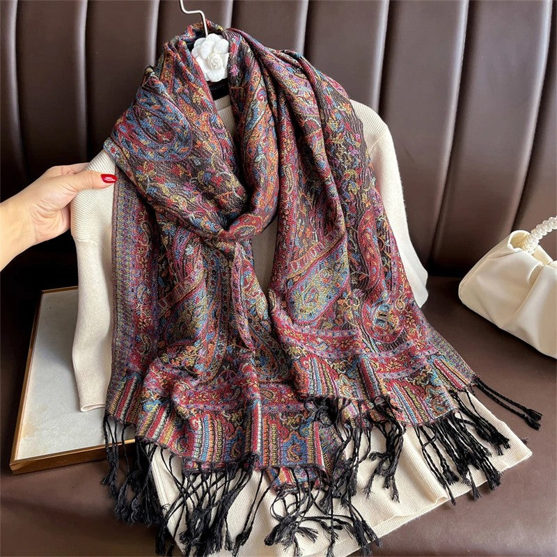 Paisley Pashmina Head Covering - Ruby Tapestry