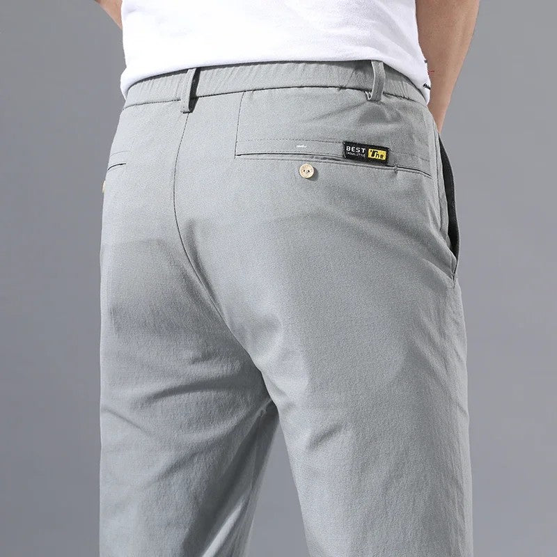 Palermo Cotton Stretch Pants - Ash Gray