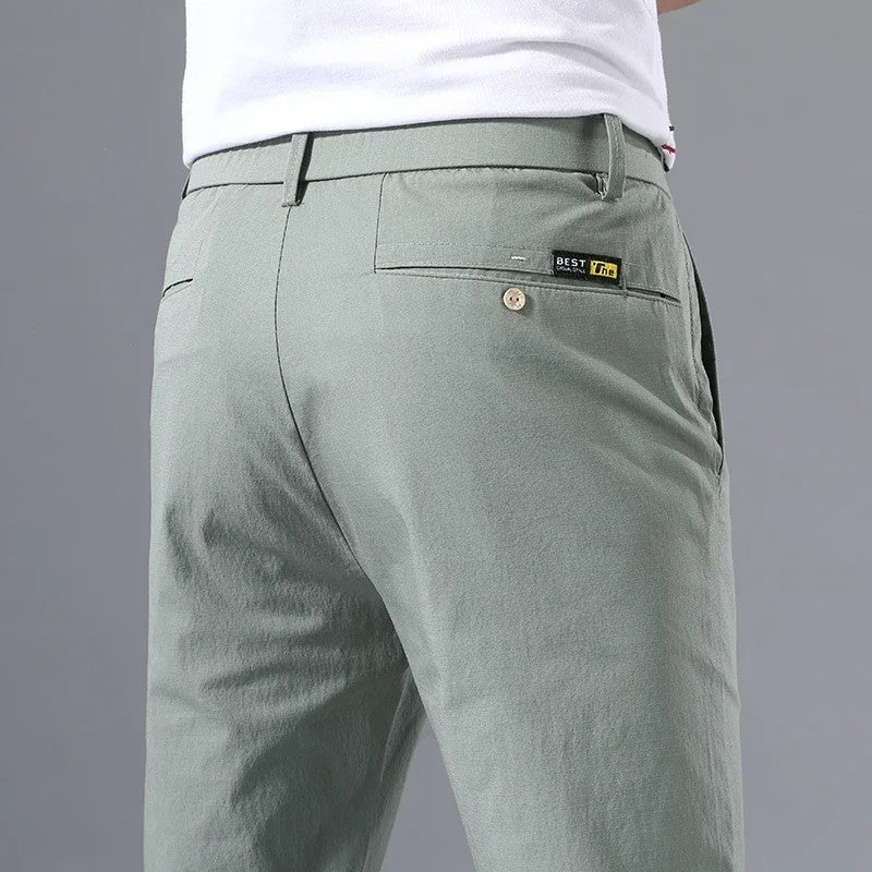 Palermo Cotton Stretch Pants - Sage Green