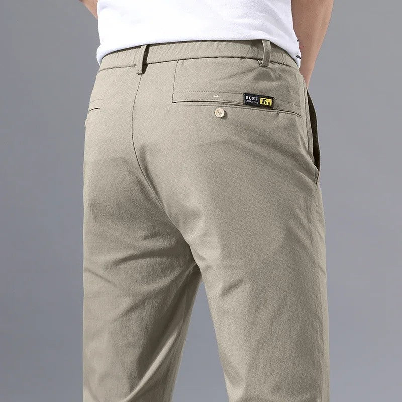 Palermo Cotton Stretch Pants - Khaki
