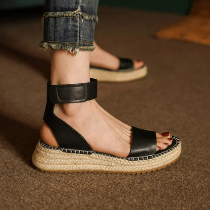 Palermo Leather Hemp Wedges