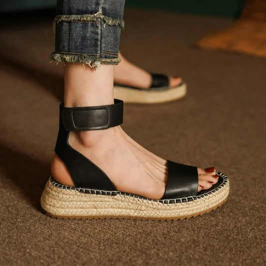 Palermo Leather Hemp Wedges