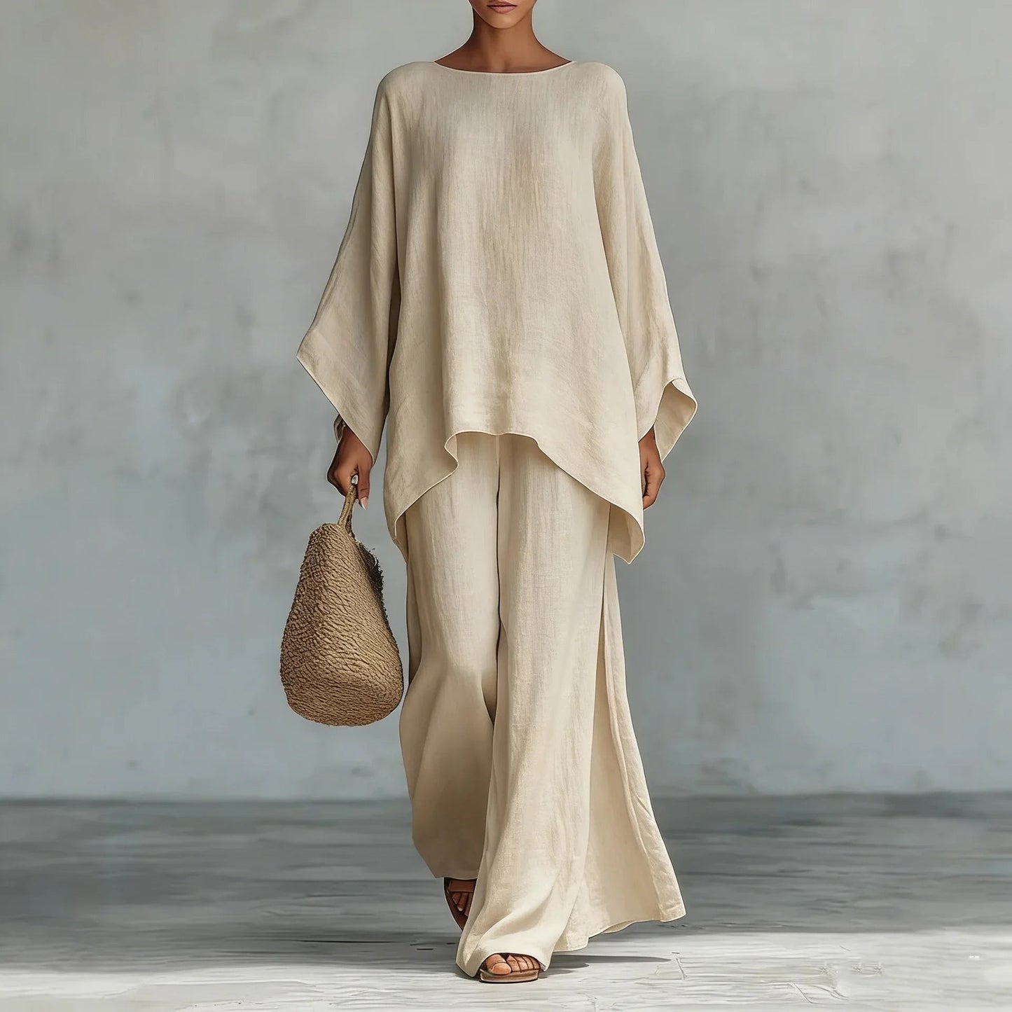 Palermo Linen Two Piece Set - Sand