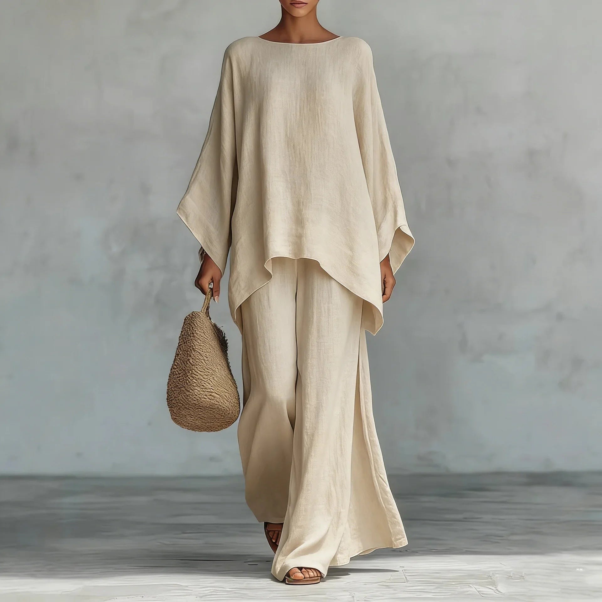 Palermo Linen Two Piece Set - Sand