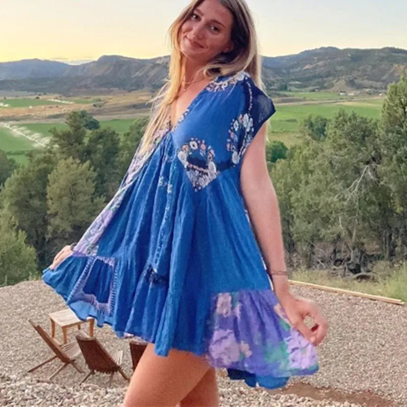 Paloma Patchwork Mini Dress