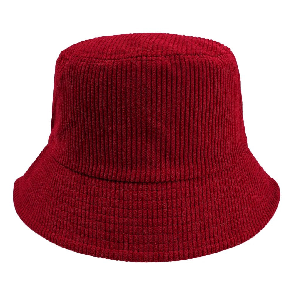Pamplona Corduroy Bucket Hat - Burgundy