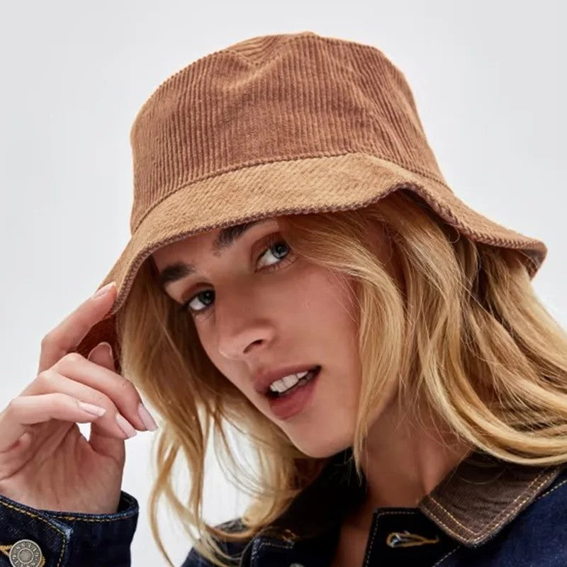 Pamplona Corduroy Bucket Hat - Khaki