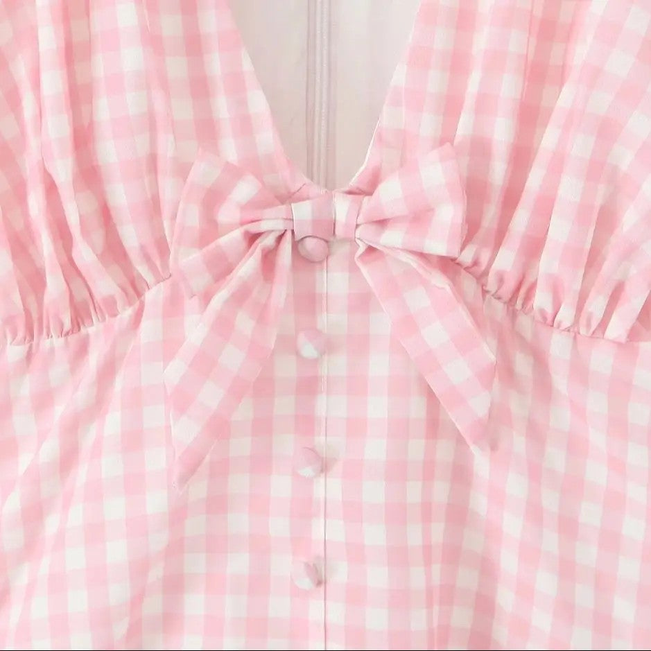 Pesaro Plaid Corset Mini Dress