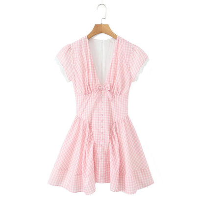Pesaro Plaid Corset Mini Dress