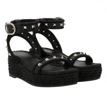 Pescara Studded Wedge Sandals