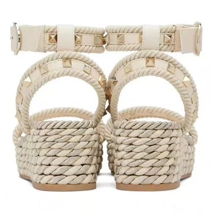 Pescara Studded Wedge Sandals