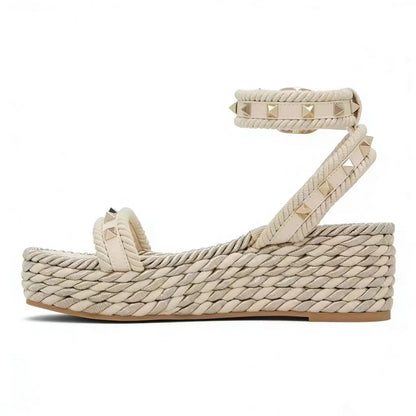 Pescara Studded Wedge Sandals