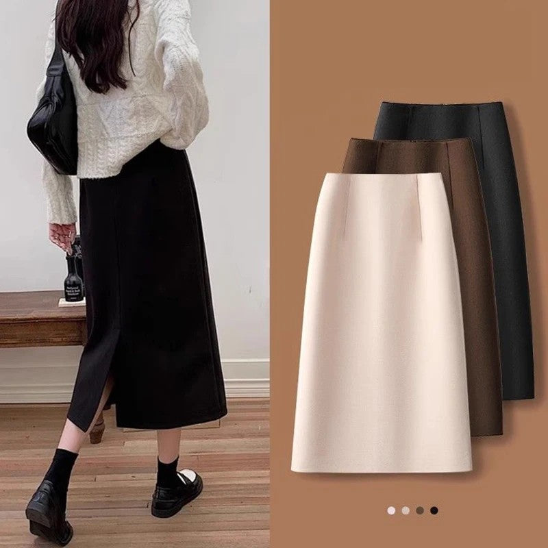 Pembrook Wool Midi Skirt