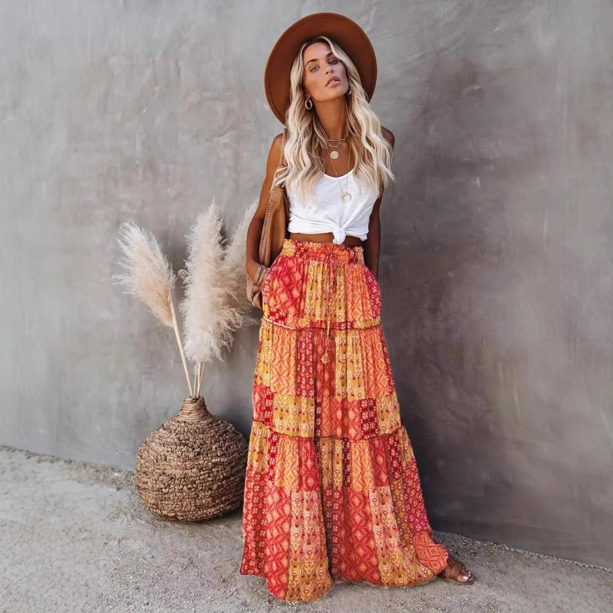 Perugia Tiered Maxi Skirt